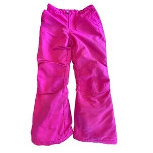 Faded Glory Snow Pants Girls Flare Wide Leg Hot Pink Zip Fly Sz Large